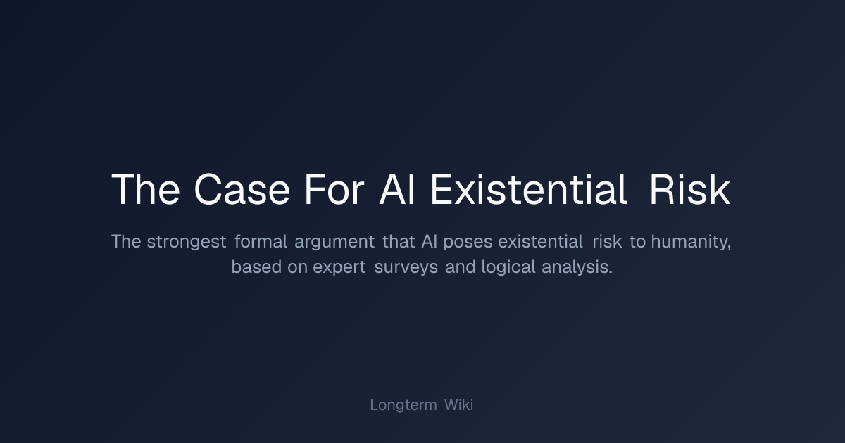 The Case For AI Existential Risk | Longterm Wiki