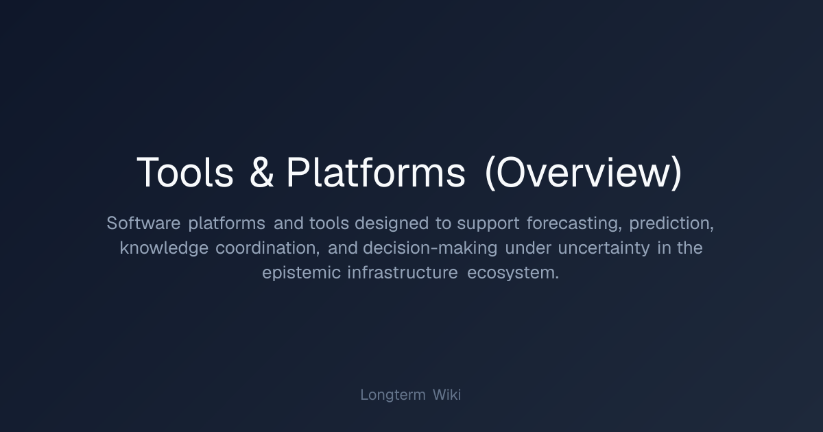 Tools & Platforms (Overview) | Longterm Wiki
